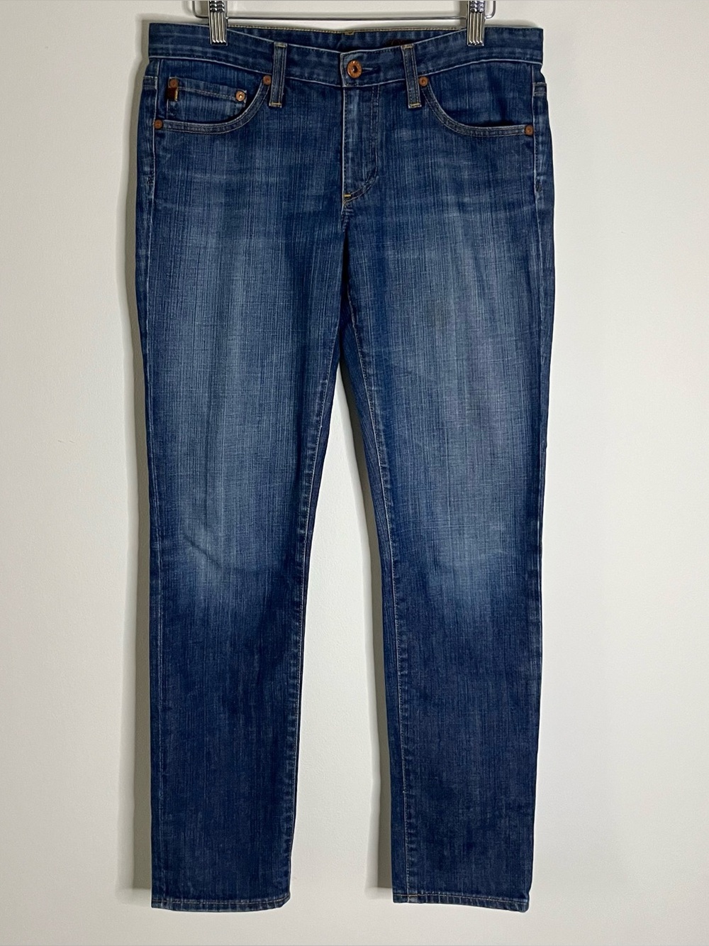 Ag Adriano Goldschmied Low Rise Slim Fit Dark Blue Jeans Made in USA 29 x 30